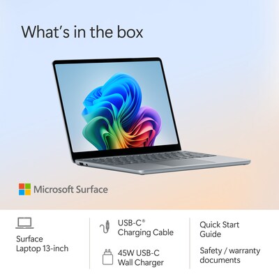 Microsoft Surface 13" Touchscreen Laptop, Copilot+ PC, Snapdragon X Plus, 16GB RAM, 256GB UFS, Windows 11, Platinum (EP2-33670)