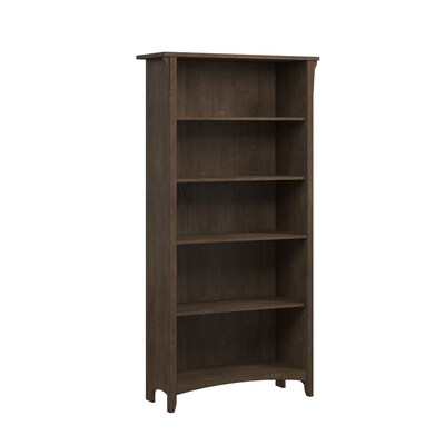 Bush Furniture Salinas 5-Shelf 63H Bookcase, Ash Brown (SAB132ABR-03)