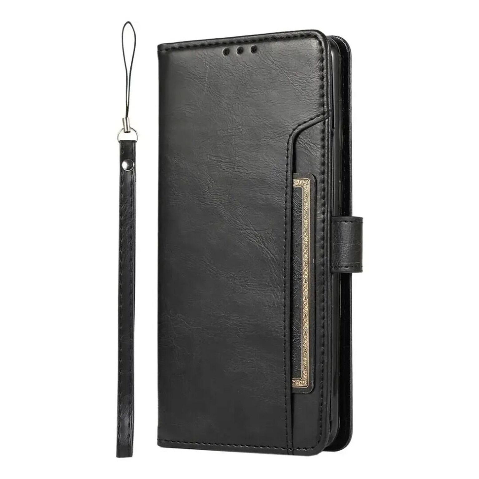 SaharaCase Indy Wallet Case for Galaxy S24 FE, Shock Absorbing, Scorpion Black (CP00718)