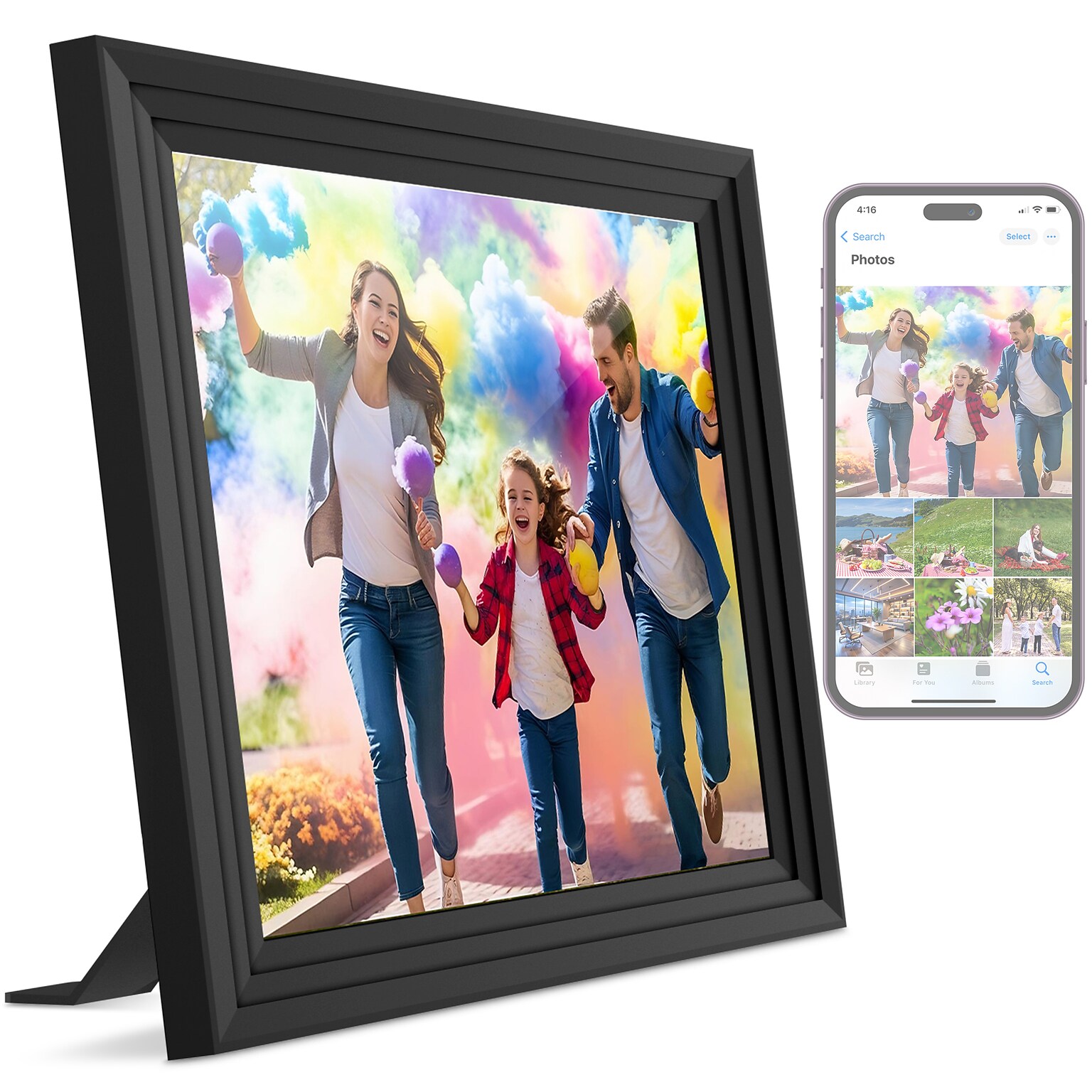 iFab 70P 10.1 Wi-Fi Digital Picture Frame with IPS Touchscreen, Black (IPF70PBK)