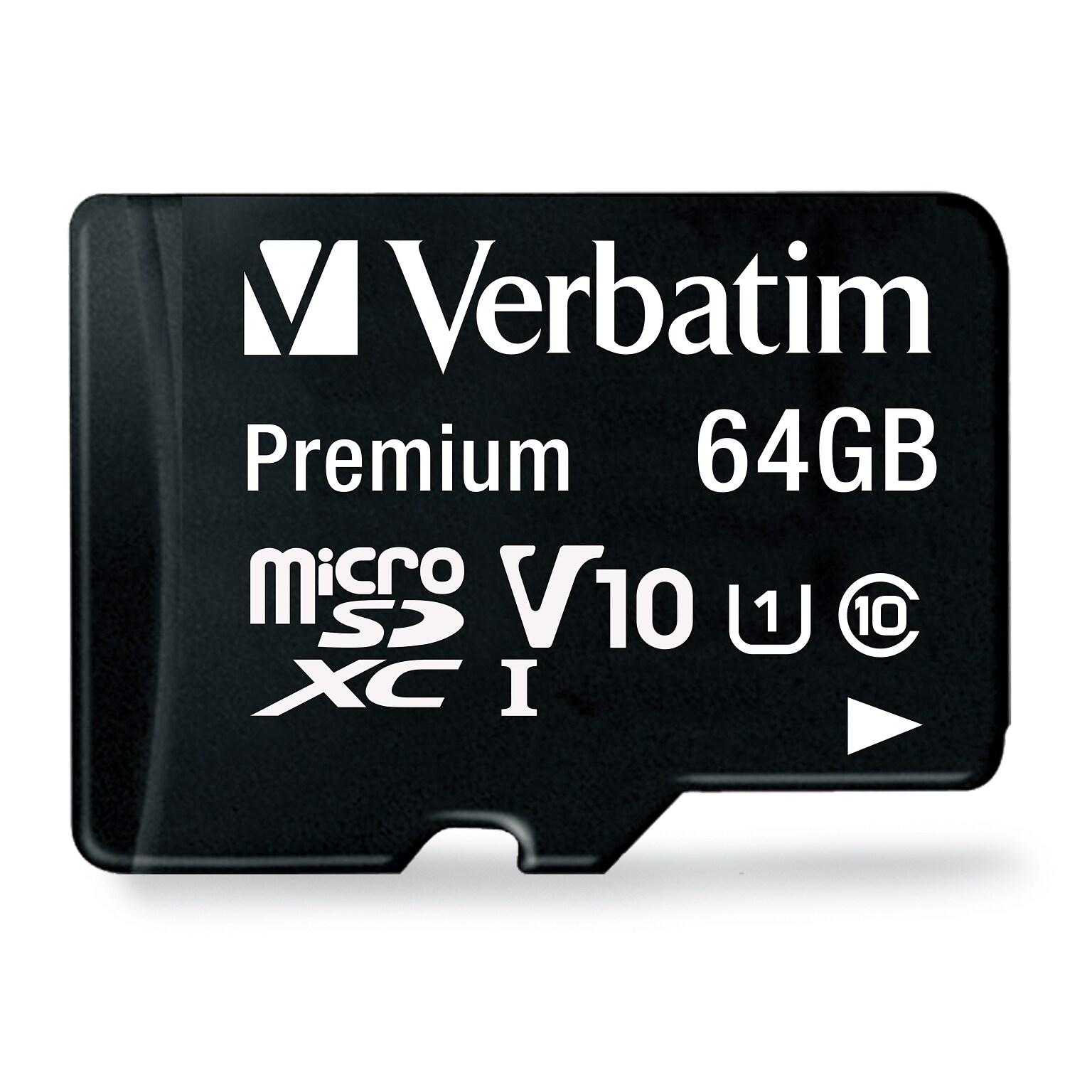 Verbatim Premium 64GB microSDXC Memory Card with Adapter, Class 10, UHS-I, V10 (44084)