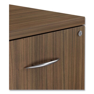 Alera Valencia Series Mobile Pedestal, 2 Legal/Letter-Size Drawers, Modern Walnut (ALEVA582816WA)
