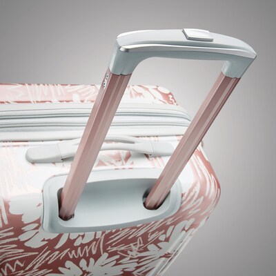 American Tourister Moonlight Plastic Hardside Luggage, Ascending Gardens Rose Gold (92504-5996)