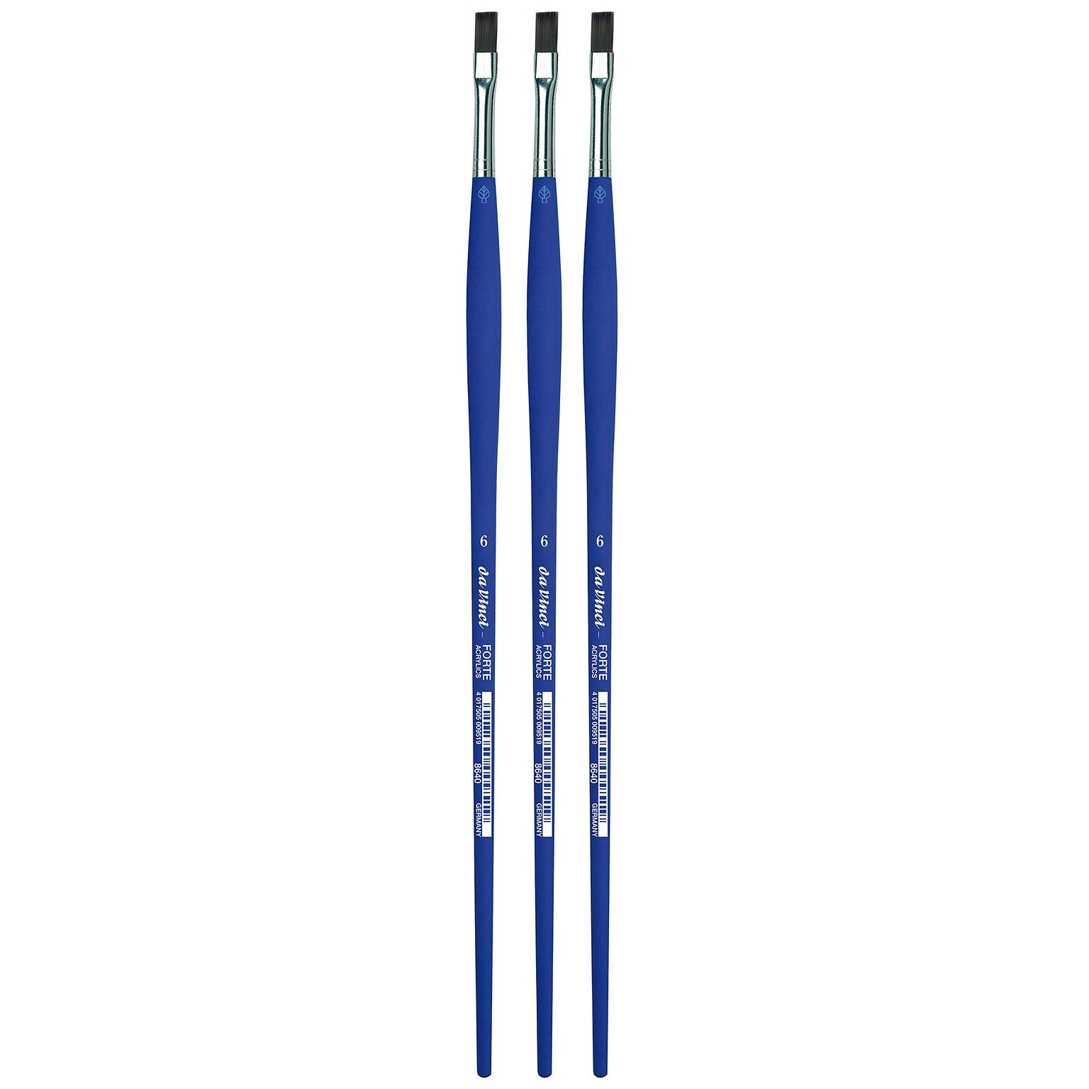 da Vinci FORTE-Acrylics Oil and Acrylic Synthetic Student Brush, 3 /Pack (DVXVA86406-3)