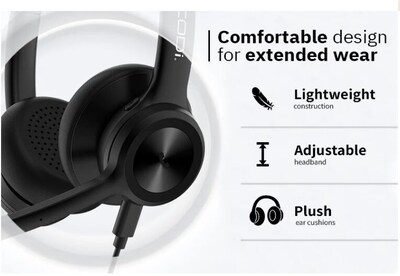 CODi Claro Stereo Phone & Computer Headset, USB-A (13TR33)