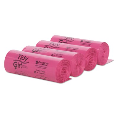 Tidy Girl™ Feminine Hygiene Sanitary Disposal Bags, 4" x 10", Natural, 600/Carton