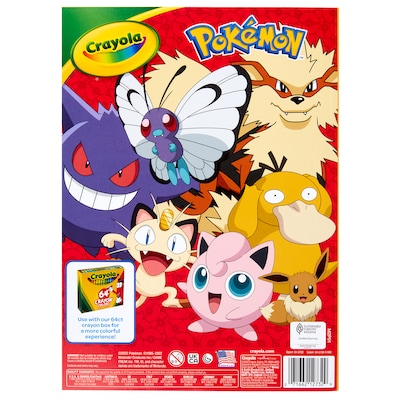 Crayola Pokemon Coloring Book, 96 Pages, 8/Bundle (BIN042732-8)