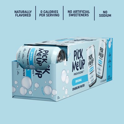 Pick Me Up Provisions™ Original Sparkling Water, 12 oz., 24 Cans/Carton (PM63525)