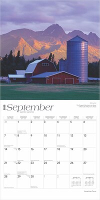 2025 BrownTrout American Farm 12" x 12" Monthly Wall Calendar (9781975474454)