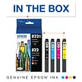 Epson T822XL/T822 Black High Yield and Cyan/Magenta/Yellow Standard Yield Ink Cartridges, 4/Pack (T8