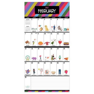2027 TF Publishing Every Day's A Holiday 12" x 12" Monthly Wall Calendar, Multicolored (27-1108)