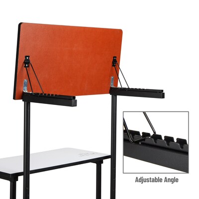 Mind Reader 21"W Adjustable Standing Whiteboard Desk, Black (SDWBOARD-BLK)
