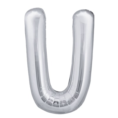 Party City (Air-Filled) 16 U Foil Balloon, Silver, 2/Pack (AM60050282-18)