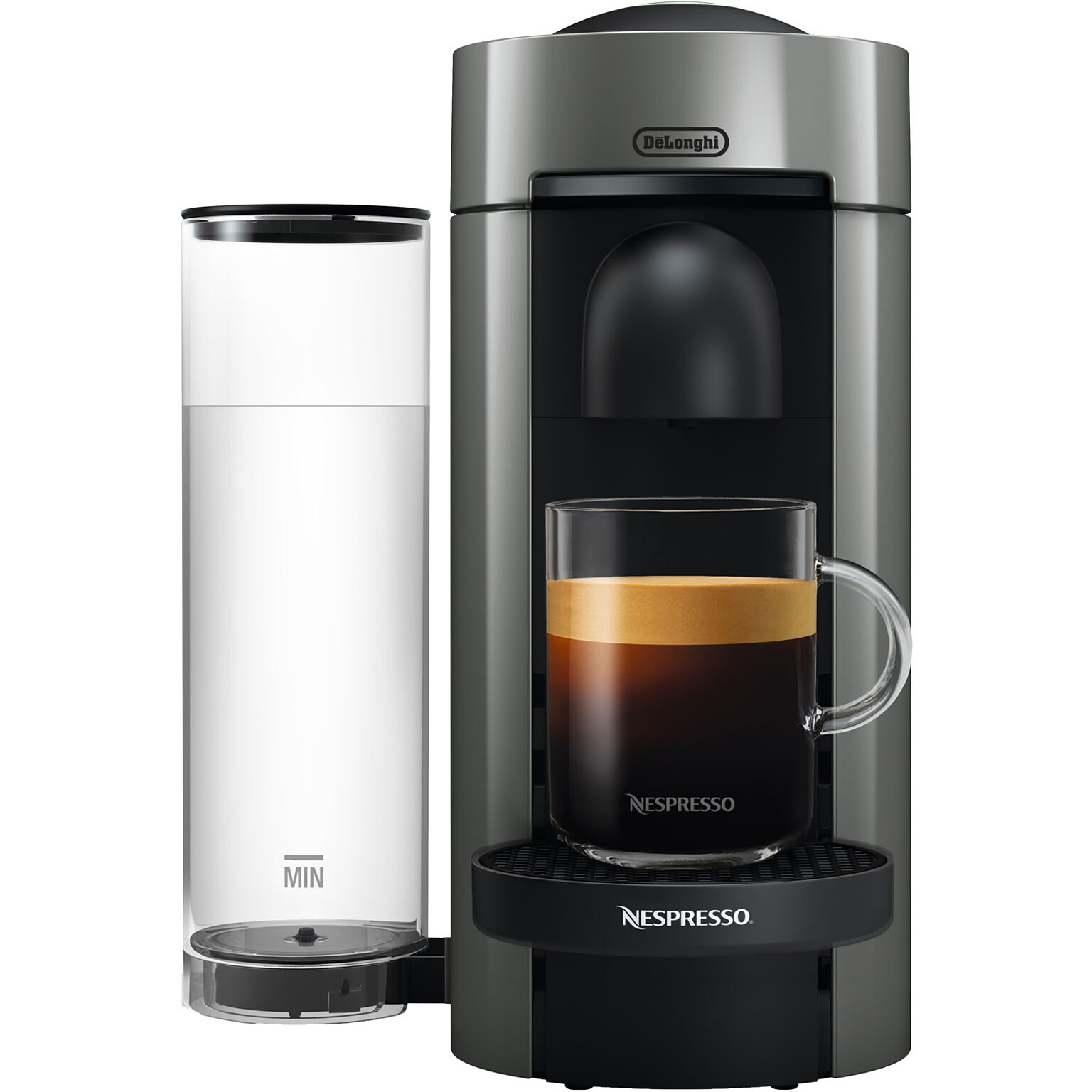 DeLonghi Nespresso VertuoPlus Coffee & Espresso Machine Combination, Gray (ENV150GY)