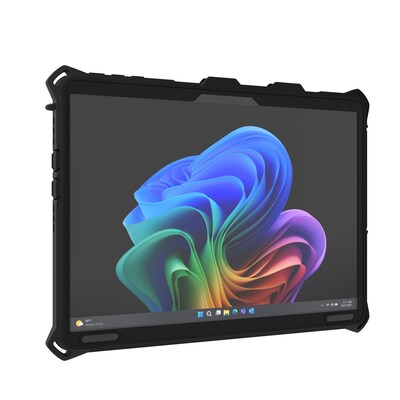 The Joy Factory aXtion Go MP Transparent 13" Rugged Case for Surface Pro 11th Edition, Pro 10, and Pro 9, Black (CWM344MP)