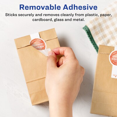 Avery Laser/Inkjet Decorative Edge Multipurpose Labels, 2-3/8 x 8, White, 300 Labels/Box (94117)