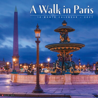 2027 Willow Creek A Walk in Paris 12 x 12 Monthly Wall Calendar, Assorted Colors (58626)