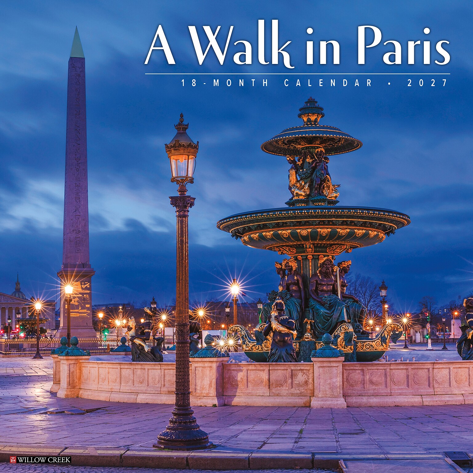 2027 Willow Creek A Walk in Paris 12 x 12 Monthly Wall Calendar, Assorted Colors (58626)