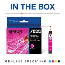 Epson T702XL Magenta High Yield Ink Cartridge   (T702XL320-S)