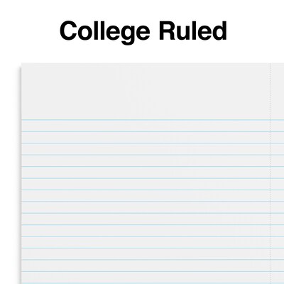 Staples Premium 3-Subject Notebook, 5.88" x 9.5", College Ruled, 138 Sheets, Black (TR58351)