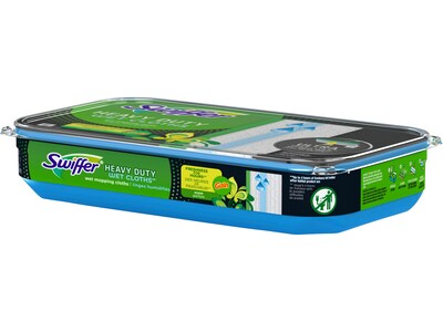 Swiffer Heavy-Duty Wet Cloths, Gain Scent, White, 10/Pack (76471)