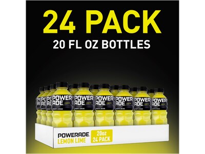 Powerade Lemon Lime Sports Drink, 20 oz., 24 Bottles/Pack (049000003697)