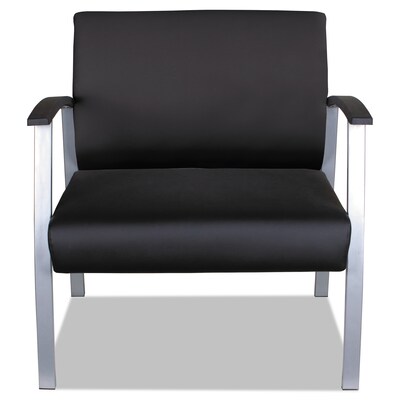 Alera metaLounge Series Fixed Arm Polyurethane Bariatric Guest Chair, Black (ALEML2219)