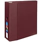 Avery Heavy Duty 5 3-Ring Non-View Binders, D-Ring, Maroon (79-366)
