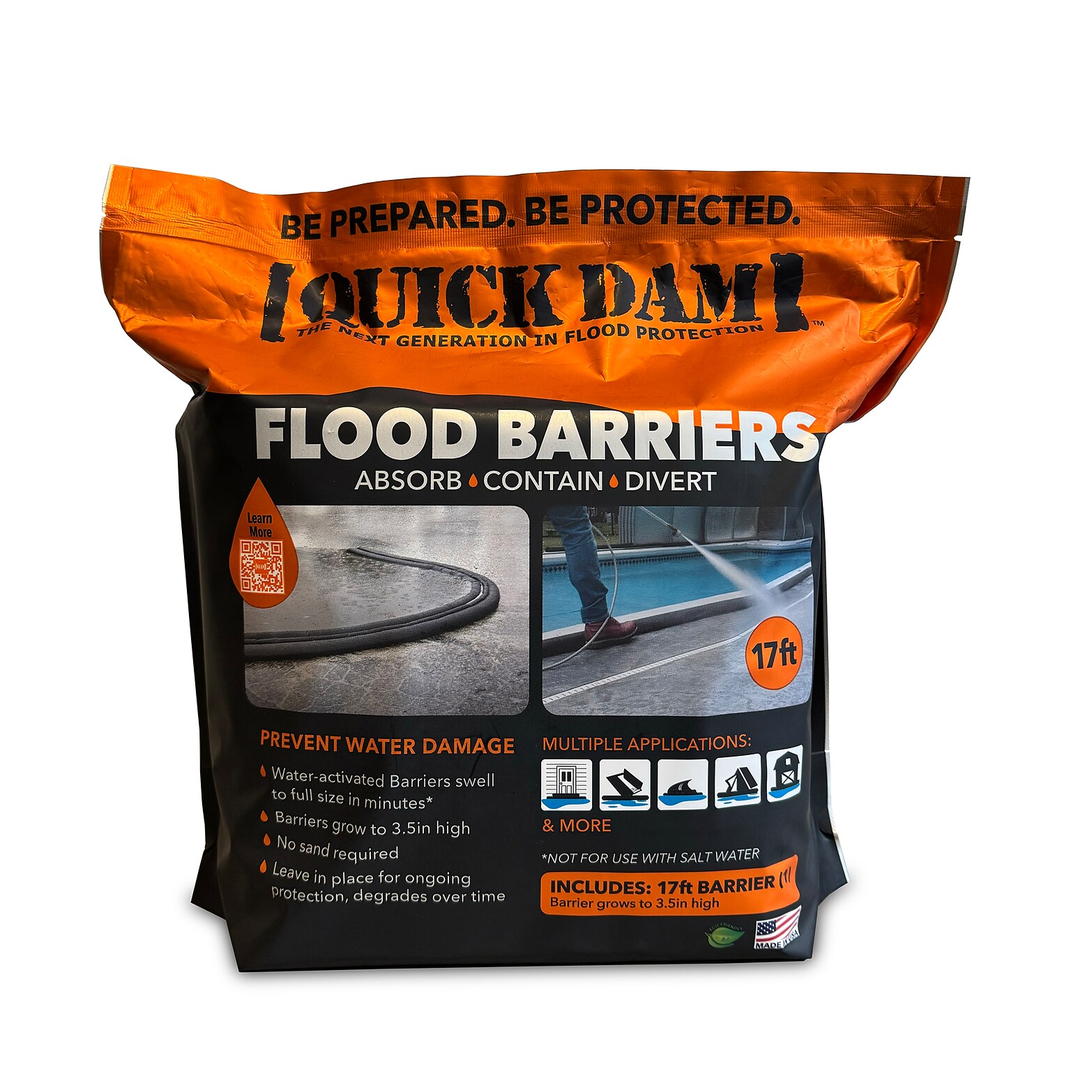 Quick Dam Water Flood Barrier, 3.5 x 17 (QD617-1)