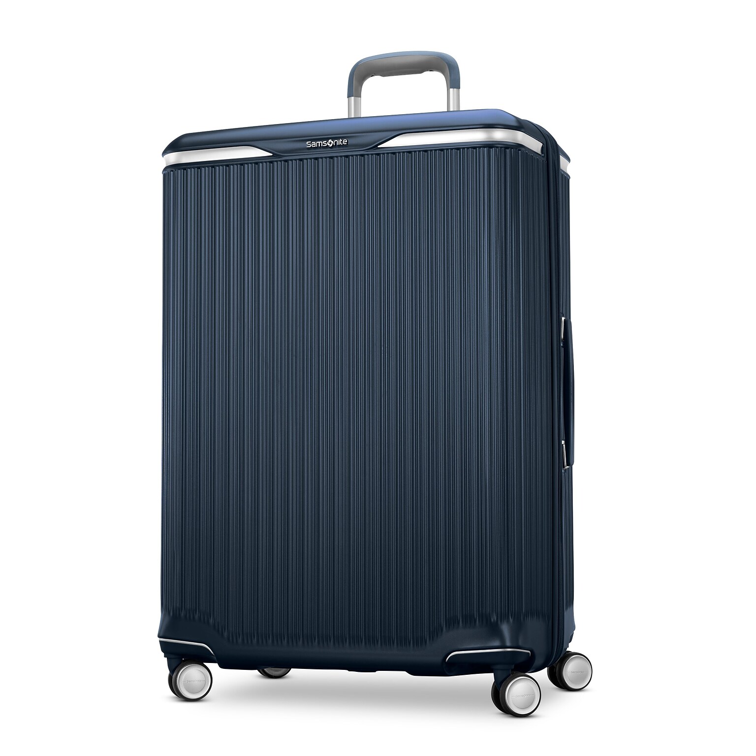 Samsonite Silhouette 18 30 Hardside Checked Luggage with Spinner Wheels, Deep Navy (153645-D418)