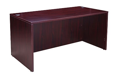 Boss Office Products 71"W L-Shaped Executive Corner Desk with Box/Box/File Storage Pedestal, Mahogany (GROUPA10-M)