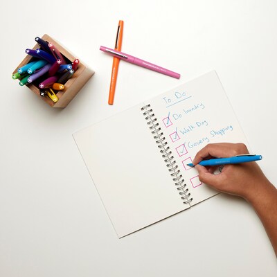 Paper Mate Flair Felt Tip Pens, Medium Tip, 12 / Pack - Assorted Tropical  Vacation Colors 