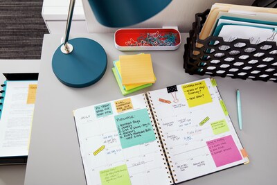 Post-it® Notes, 4" x 4", Floral Fantasy Collection, Lined, 200 Sheets/Pad, 3 Pads/Pack (675-3AUL)