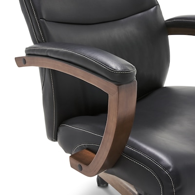 La-Z-Boy Greyson Ergonomic Bonded Leather Swivel Executive Chair, Black (CHR10086B)