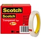 Scotch Transparent Tape, 1/2 in x 2592 in, 2 Tape Rolls, Clear, Refill, Home Office and Back to School Supplies for Classrooms