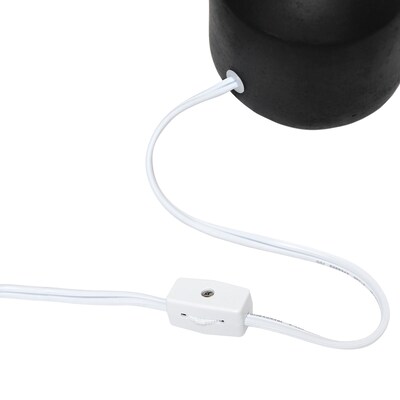 Simple Designs Mini Bocksbeutal Concrete Table Lamp, Black (LT2080-BLK)
