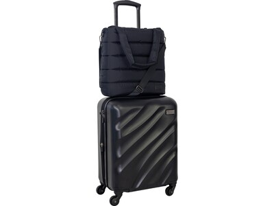 Geoffrey Beene Hardside Spinner Luggage Set, Black (GB23-2)
