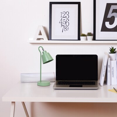 Simple Designs Sleek Essentials LED Desk Lamp, 16", Sage Green (LD1079-SGE)