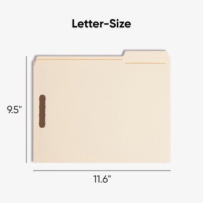 Smead Recycled Reinforced Classification Folder, 3/4 Expansion, Letter Size, Manila, 50/Box (14537)
