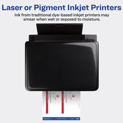 Avery Waterproof Wraparound Laser/Inkjet Labels, 3 1/4 x 7 3/4, White, 2 Labels/Sheet, 8 Sheets/Pa