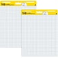 Post-it Super Sticky Easel Pad, 25" x 30", Grid Lined, 30 Sheets/Pad, 2 Pads/Carton (560)