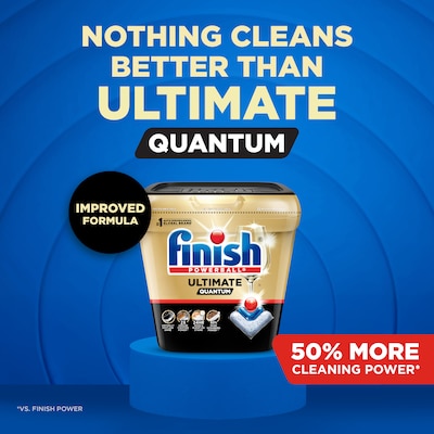 Finish Ultimate Quantum Dishwasher Detergent Tablets, Unscented, 38 Tablets/Tub (51700-99828)