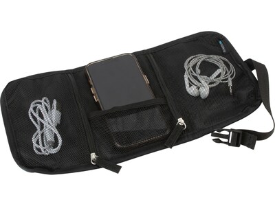 G Force 13.78" Fabric Travel Organizer, Water Resistant, Black (25589)
