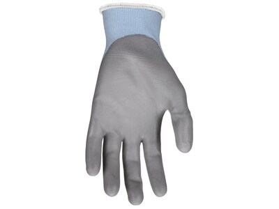 MCR Safety Cut Pro Hypermax Fiber/Polyurethane Work Gloves, Blue/Gray, L, Pair (92718PUL)