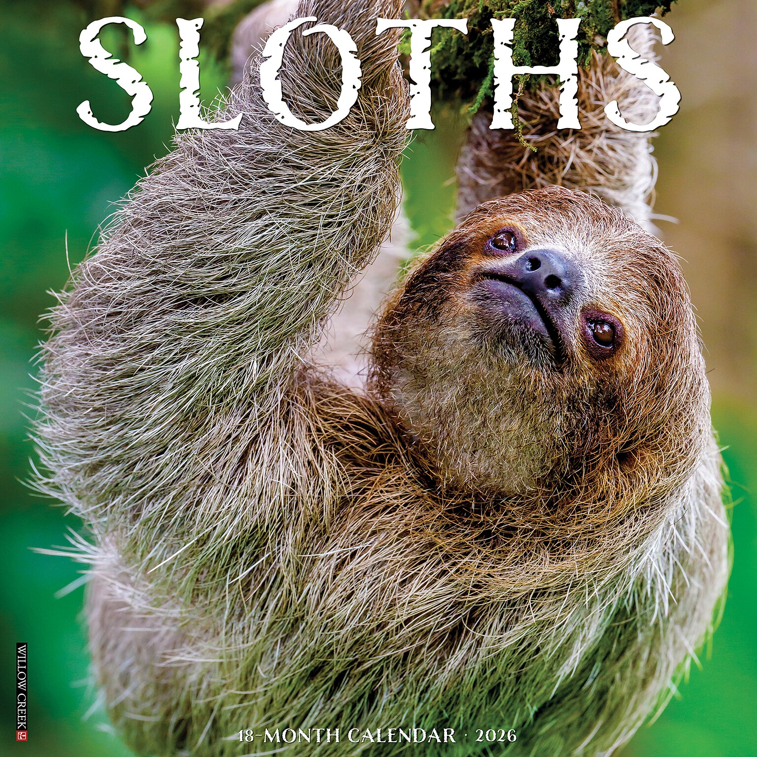 2026 Willow Creek Sloths 12 x 12 Monthly Wall Calendar (52846)
