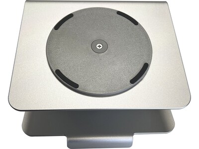 Amer 9" x 9" Aluminum Rotating Laptop Stand for 17" Laptops, Silver (AMRNS04)