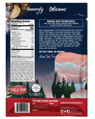 Field Trip Original Beef Jerky, 1 oz., 12/Carton (FLD00503)