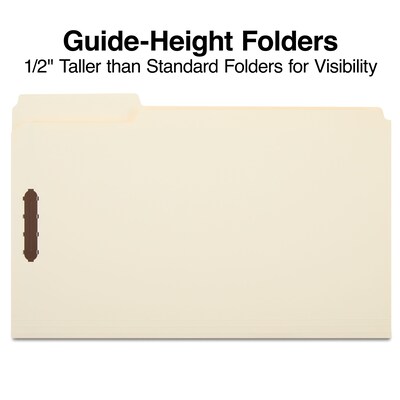 Quill Brand® 2-Fastener Legal Size Folders, Manila, 50/Box (732010)