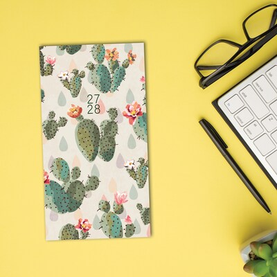 2026-2028 Willow Creek Desert Bloom 3.5" x 6.5" Monthly Pocket/Wallet Calendar, Assorted Colors (66041)