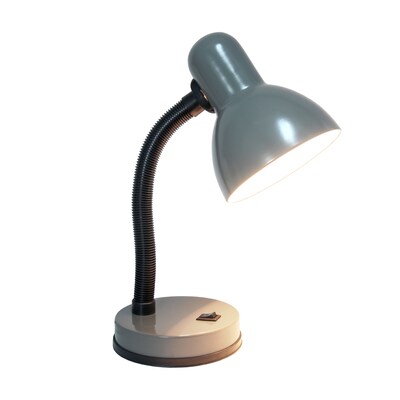 Simple Designs Basic LED Desk Lamp, 14.25", Gray (LD1003-GRY)